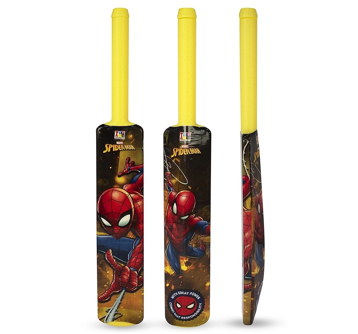IToys Marvel Spiderman cricket set with 3 wickets for kids (Size.3),  3Y+(Multicolour)