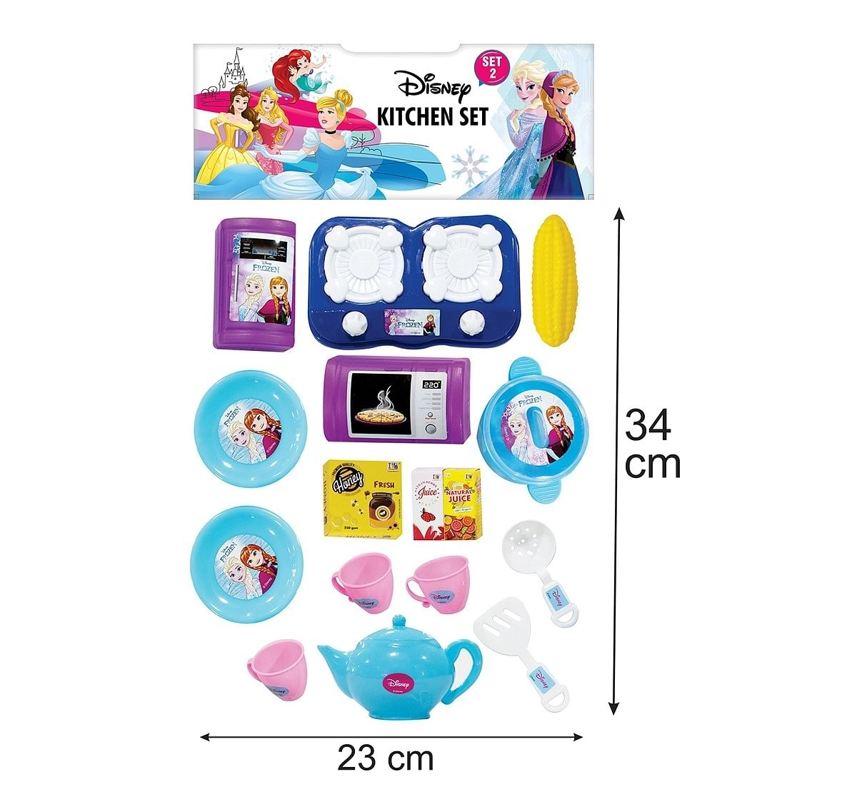 Disney Frozen Kitchen set of 16 pcs. role play toys for kids, 3Y+