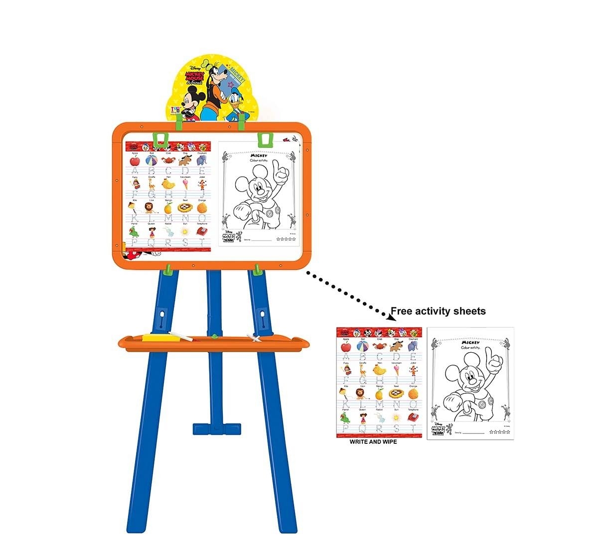 I Toys Mickey Mouse 5 In 1 Easel Board Activity Table & Boards for Kids age 5Y+ 