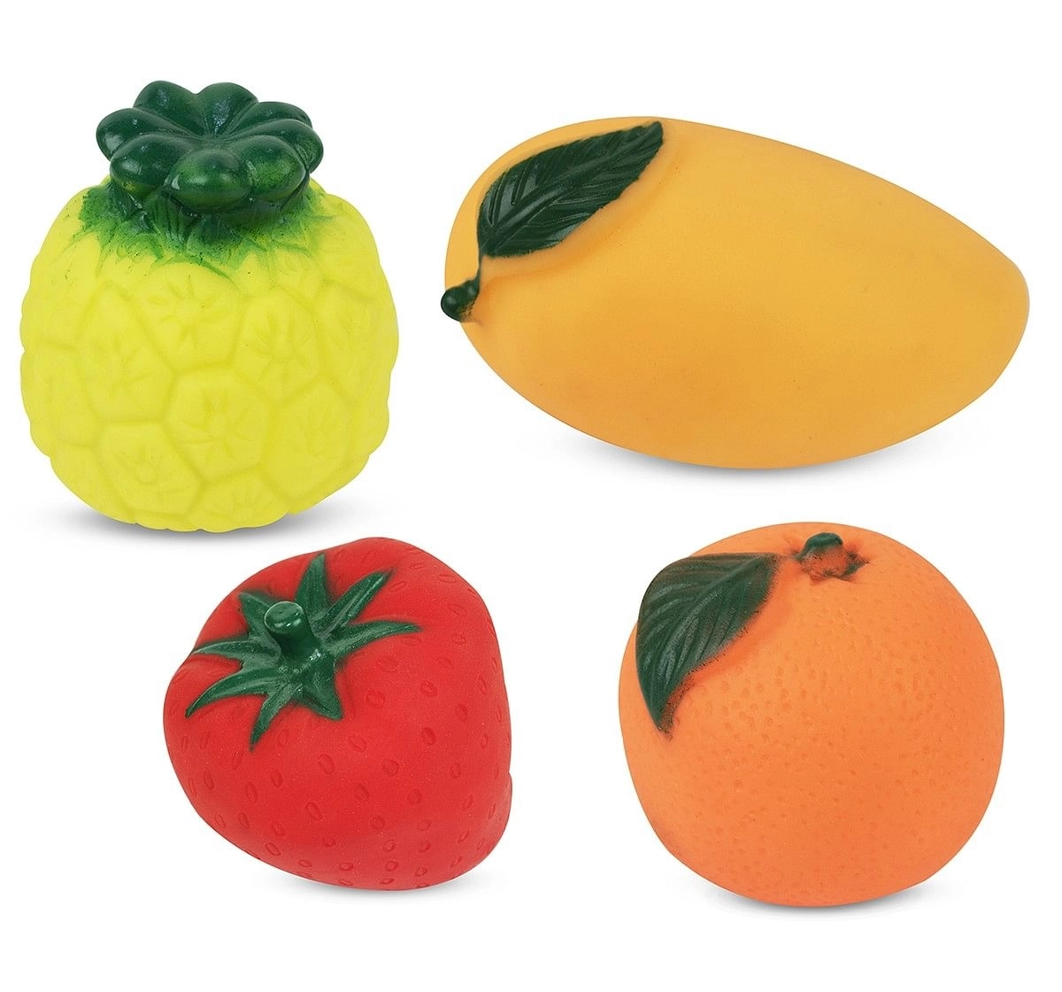I Toys 4 Pcs fruits Squeezes with chu chu sound for babies, 3M+