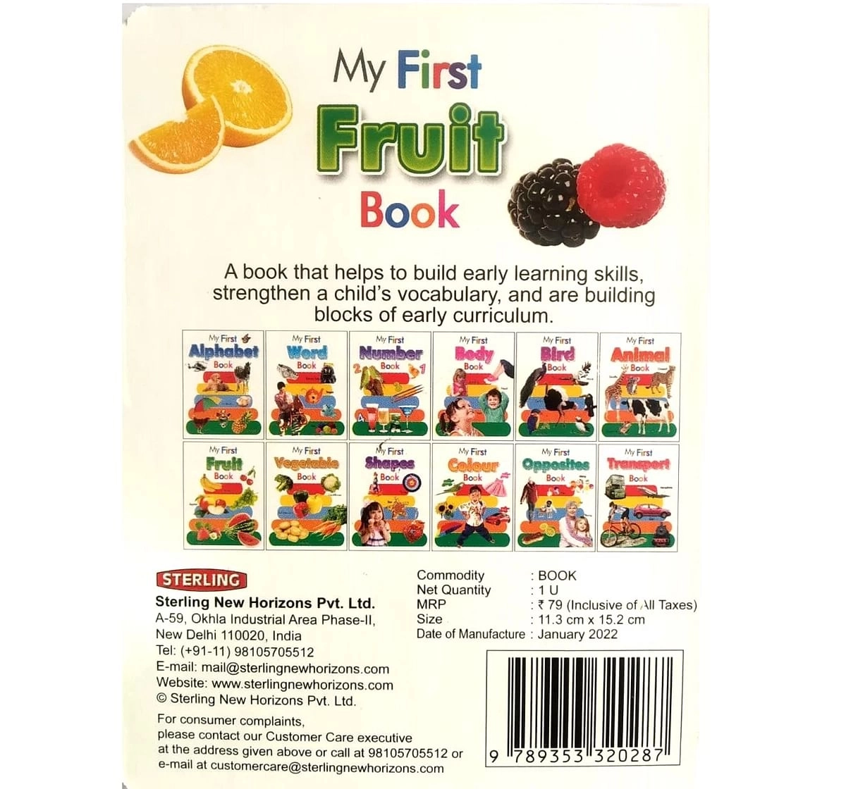 Sterling Horizons Picture Books Fruits Multicolour 3Y+