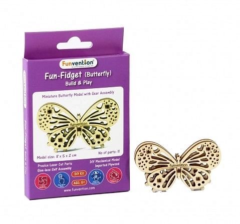 Funvention Fun Fidgets - Jungle - Butterfly Model Stem for Kids Age 5Y+