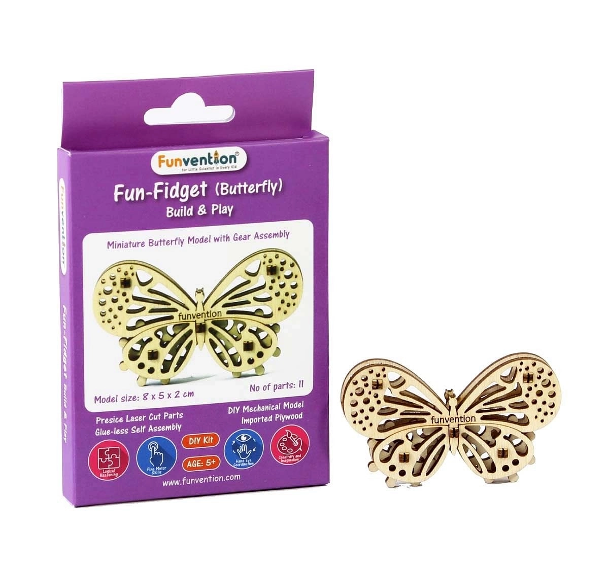 Funvention Fun Fidgets - Set Of 12 Models Stem for Kids Age 5Y+