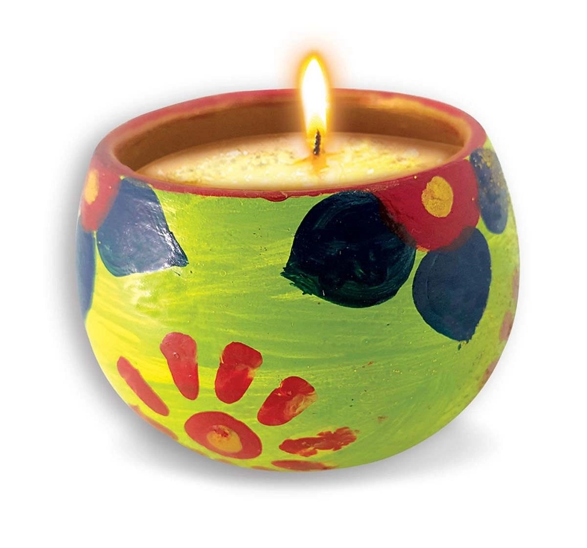 Toy Kraft Artistic Candle Pots, Multicolor, 8Y+