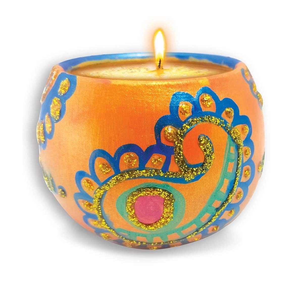 Toy Kraft Artistic Candle Pots, Multicolor, 8Y+