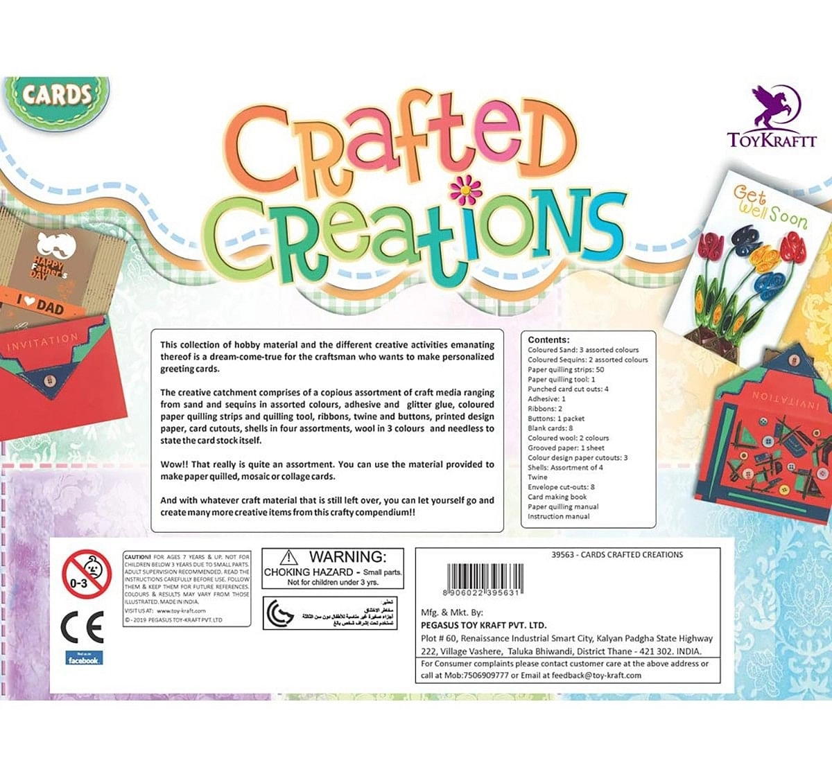 Toy Kraft Fab Card Displays DIY Art & Craft Kits for Kids age 7Y+ 