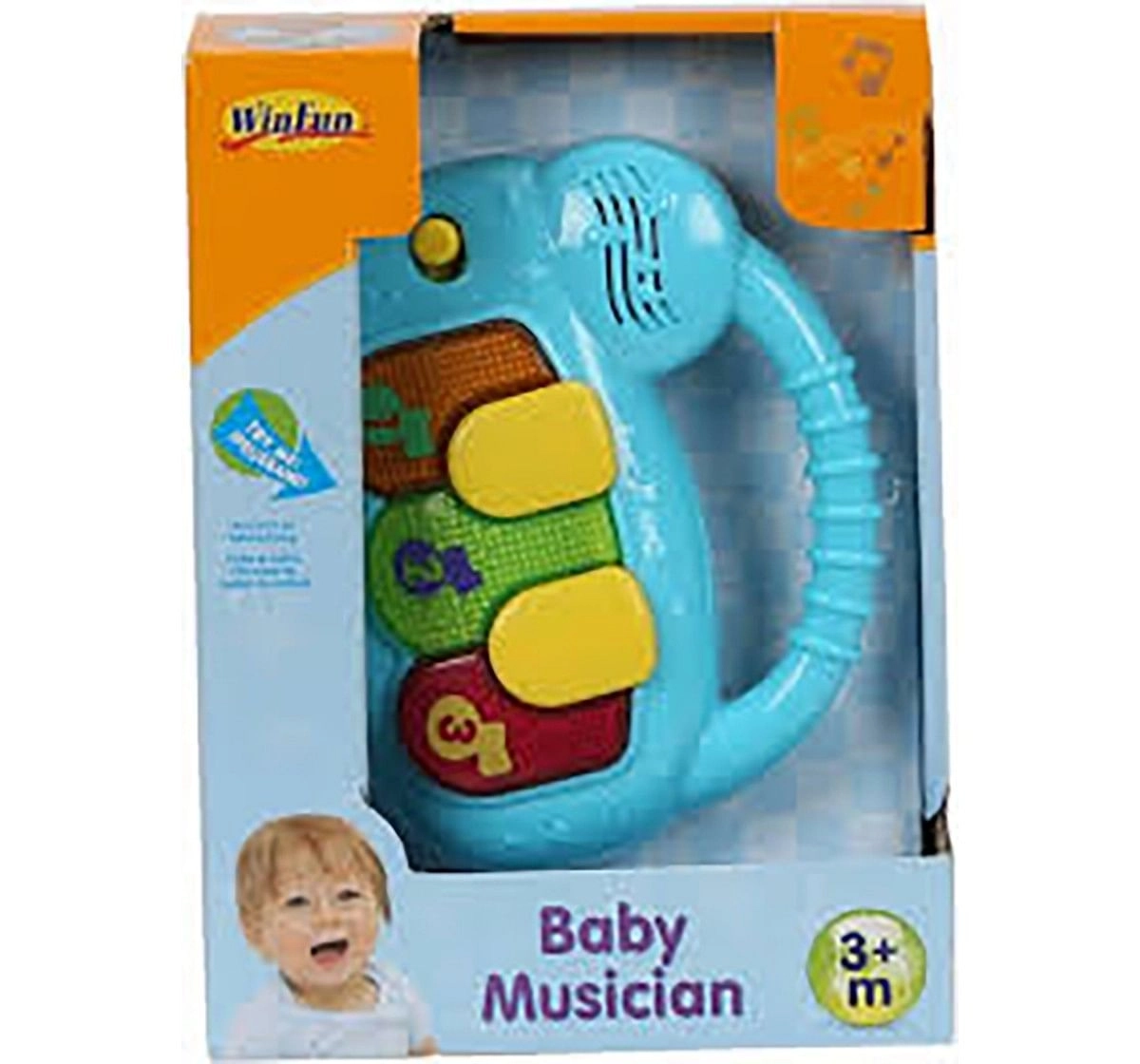 Winfun Baby Musician Keyboard -New Born for Kids age 3Y+ (Blue)