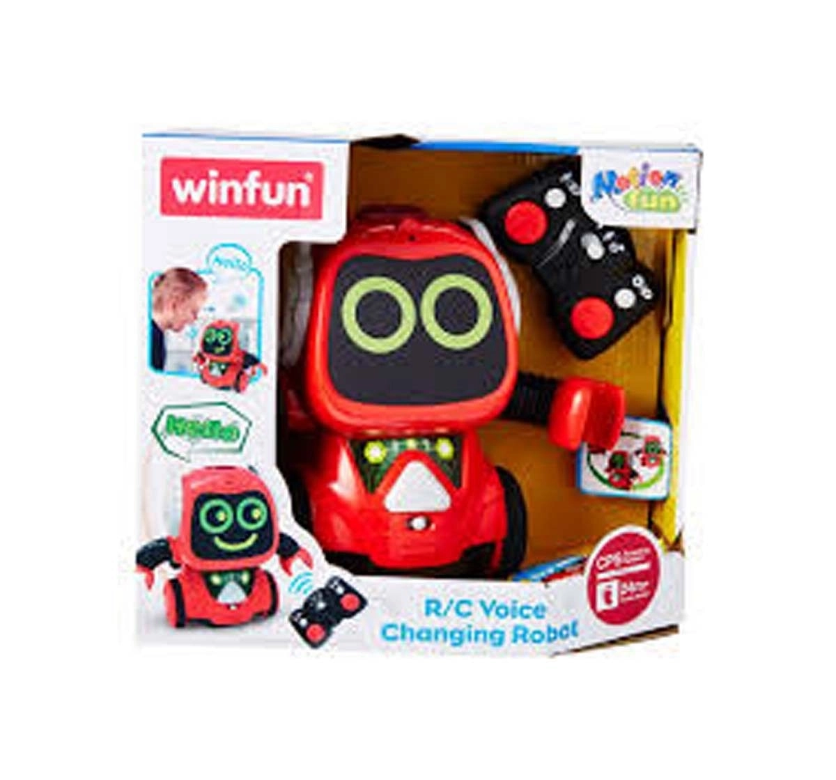 Winfun Remote Control Voice Changing Robot - Red Learning Toys for Kids age 2Y+