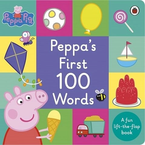 Peppa Pig : Peppa's First 100 Words, 14 Pages Book by Ladybird, Board Book