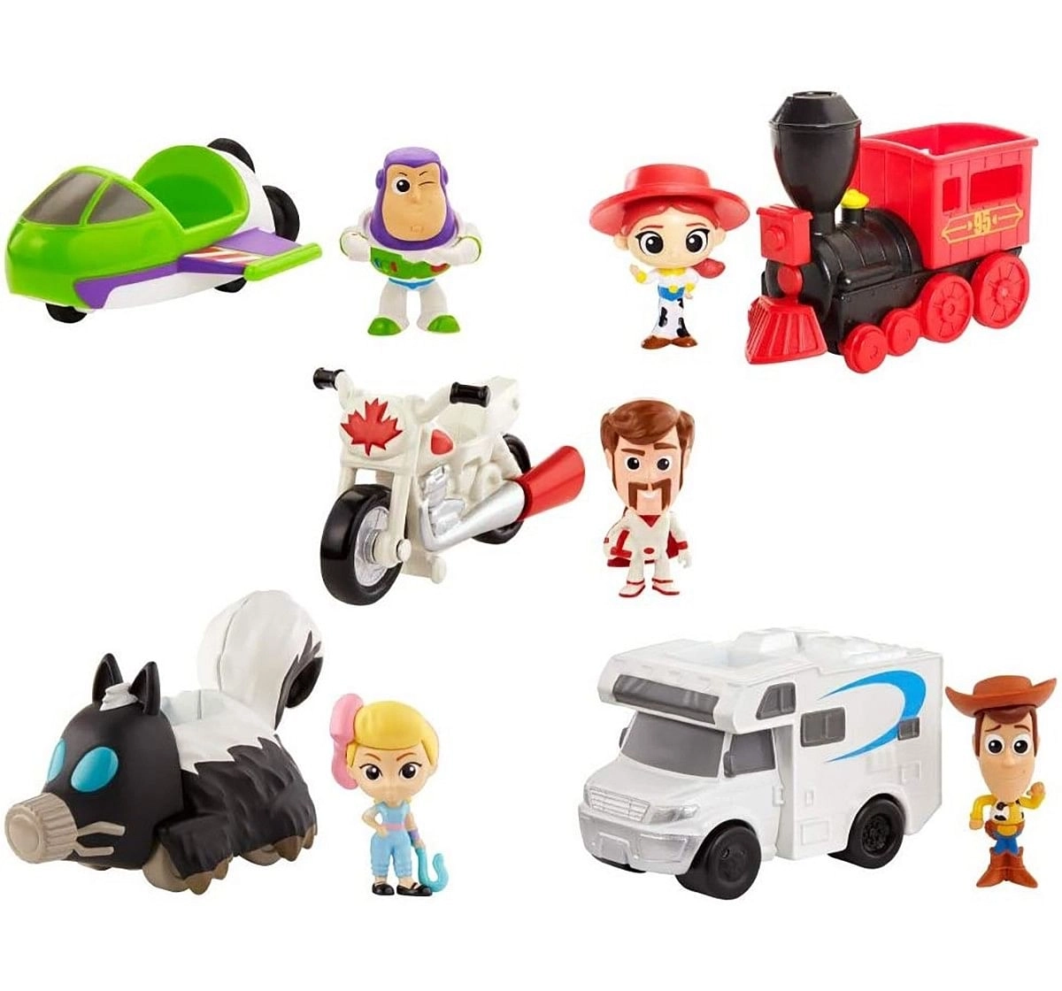 Disney Toy Story Mini Figure And Vehicle Set Action Figures for Kids age 3Y+, Assorted