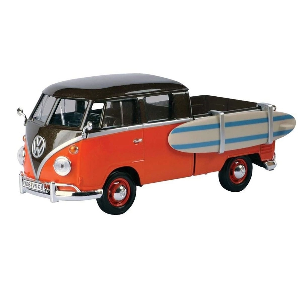 Motormax 1:24 Volkswagen Type 2(TI) Pickup w/Surfboard Vehicles for Kids age 3Y+ 