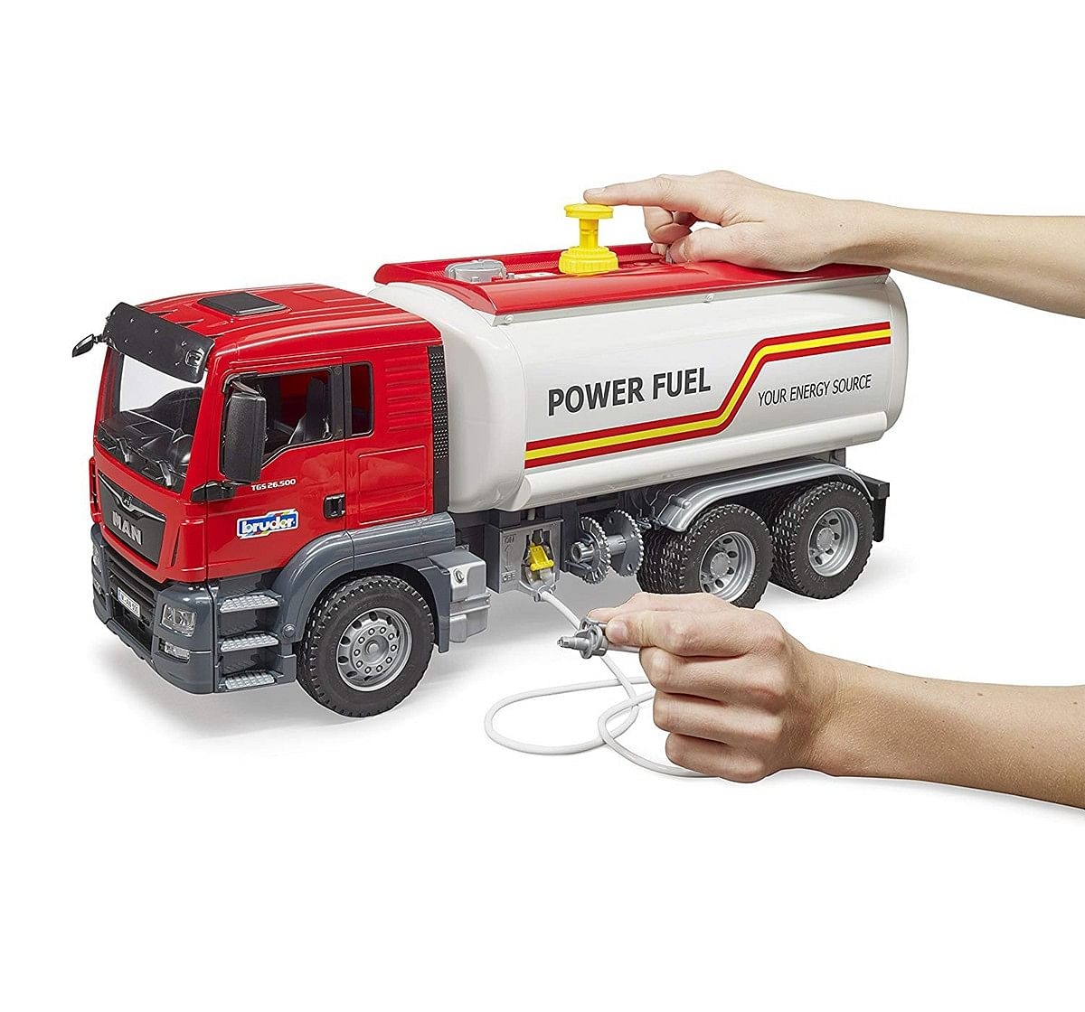 Bruder 1:16 Man TGS Tanker Truck Vehicles for Kids age 4Y+ (Red)