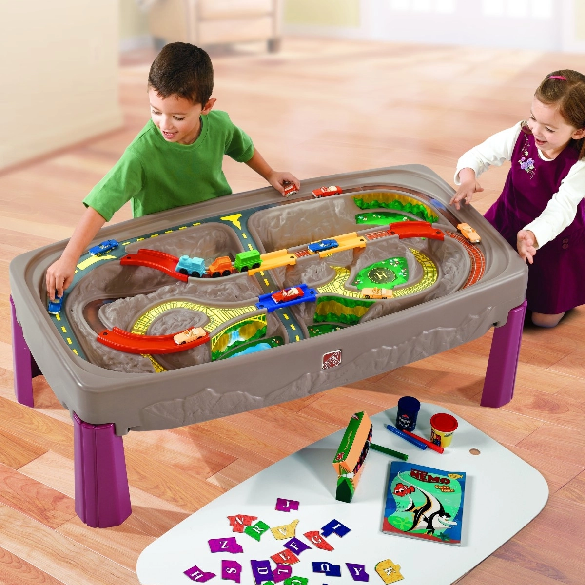 Step2 Deluxe Canyon Road Train & Track Table Multicolour 3Y+