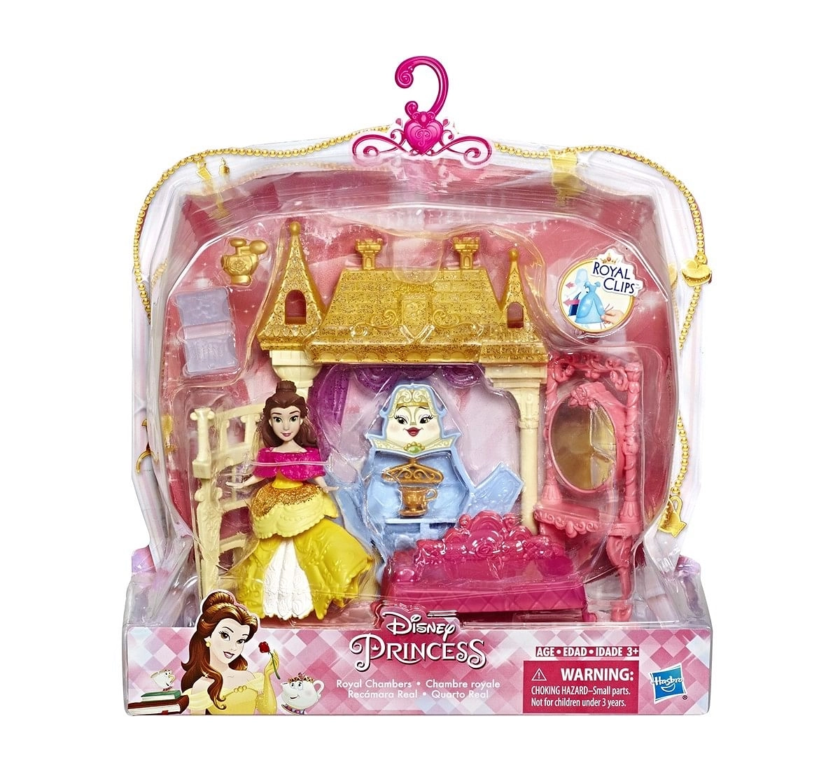 Disney Princess Royal Chambers Playset And Belle Doll & Accessories for age 3Y+ 