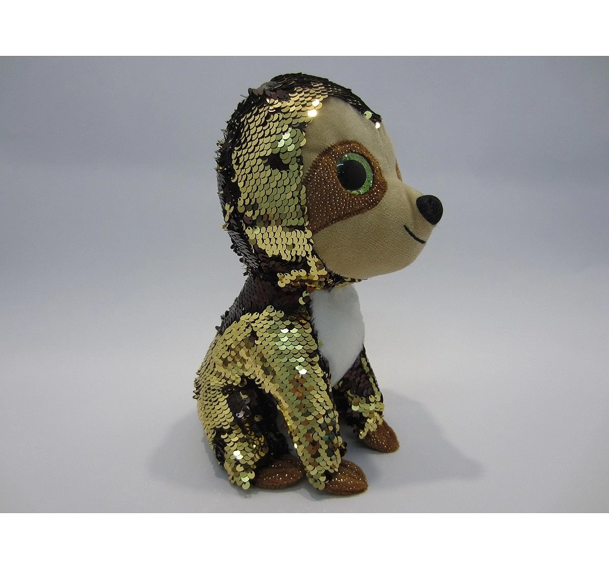 Delta Sequin Sloth Gold, 25cm Quirky Soft Toys for Kids age 3Y+ - 25 Cm (Gold)