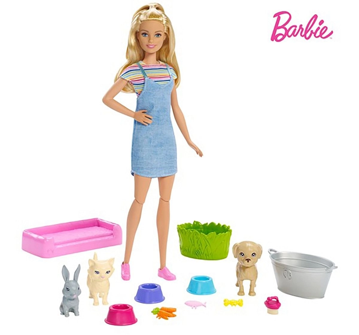 Barbie  Play N Wash Pets Dolls & Accessories for Girls age 3Y+, Assorted