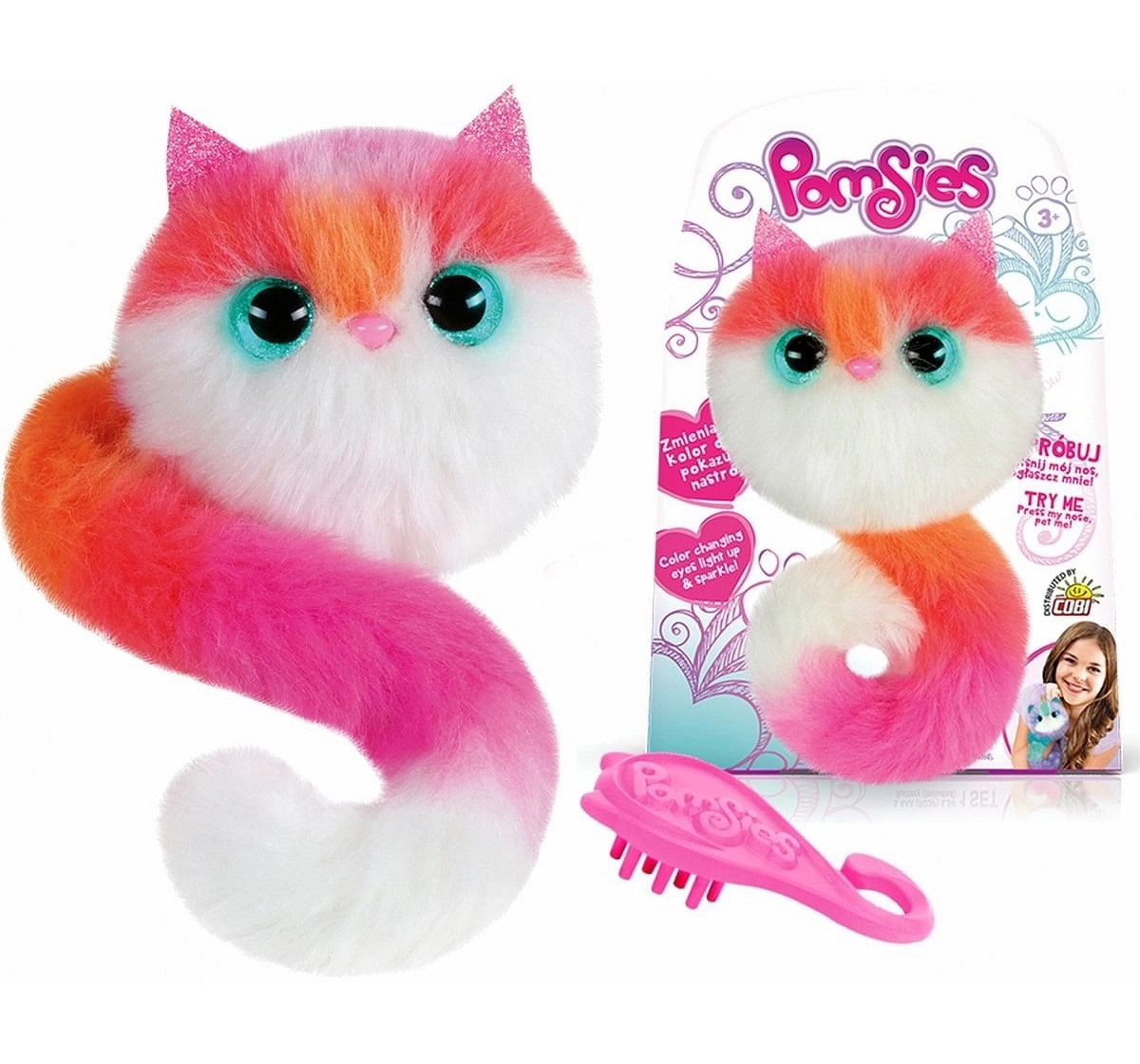 Pomsies Trixie Interactive Soft Toys for Kids age 3Y+ - 35 Cm 