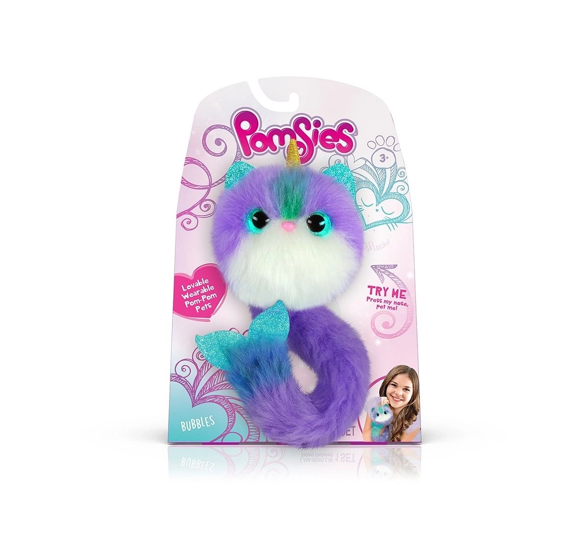 Pomsies Bubbles Interactive Soft Toys for Kids age 3Y+ - 35 Cm 