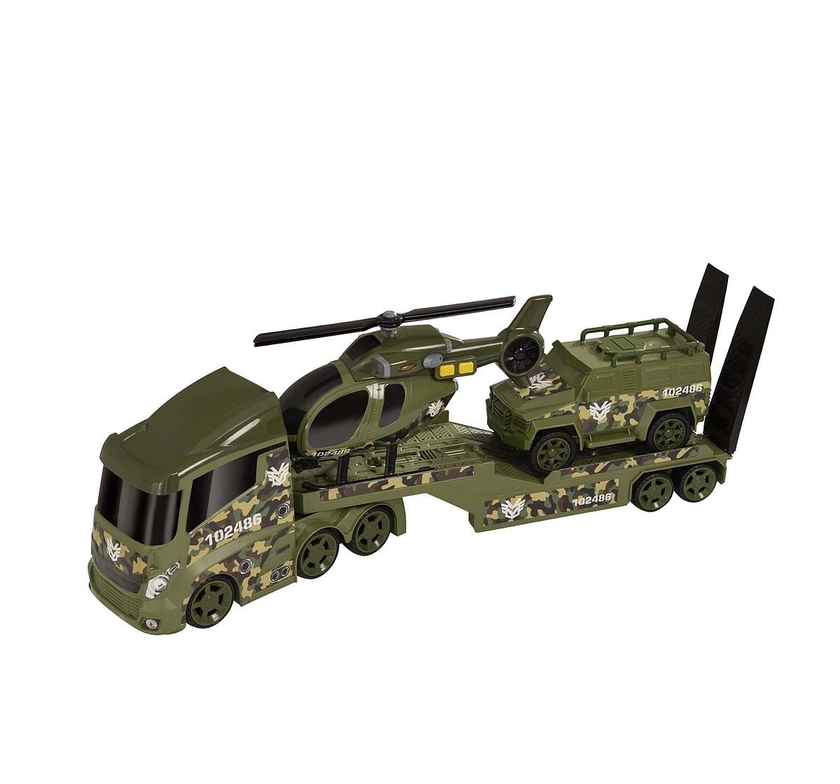 Teamsterz Light And Sound Military Transporter Vehicles for Kids Age 3Y+