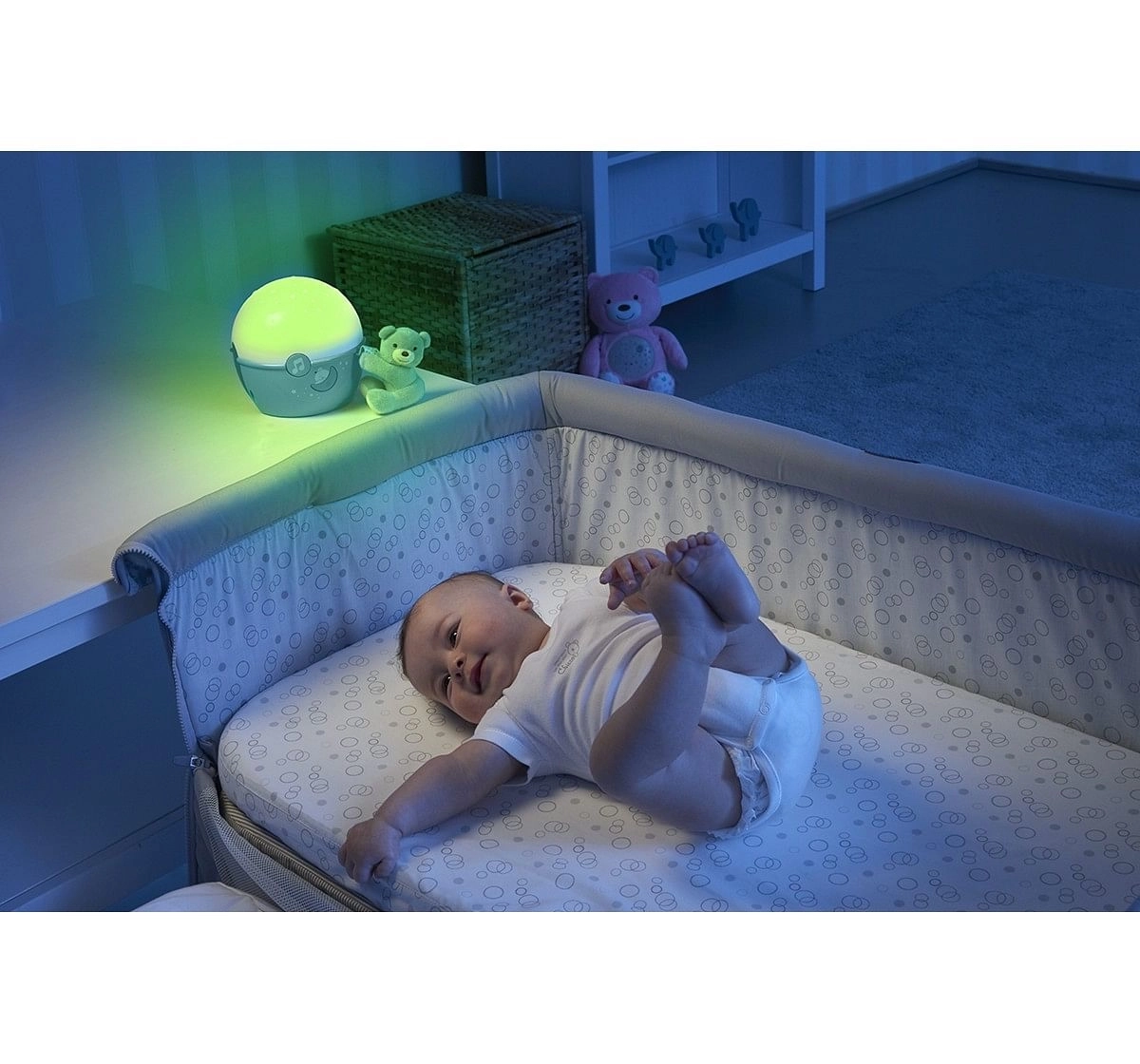 Chicco First Dreams Next 2 Stars Cot Projector with Music for New Born Boyss age 0M+ (Blue)