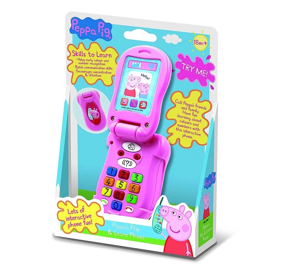 Peppa Pig Peppa'S Flip & Learn Phone Early Learner Toys for Kids age 18M + 