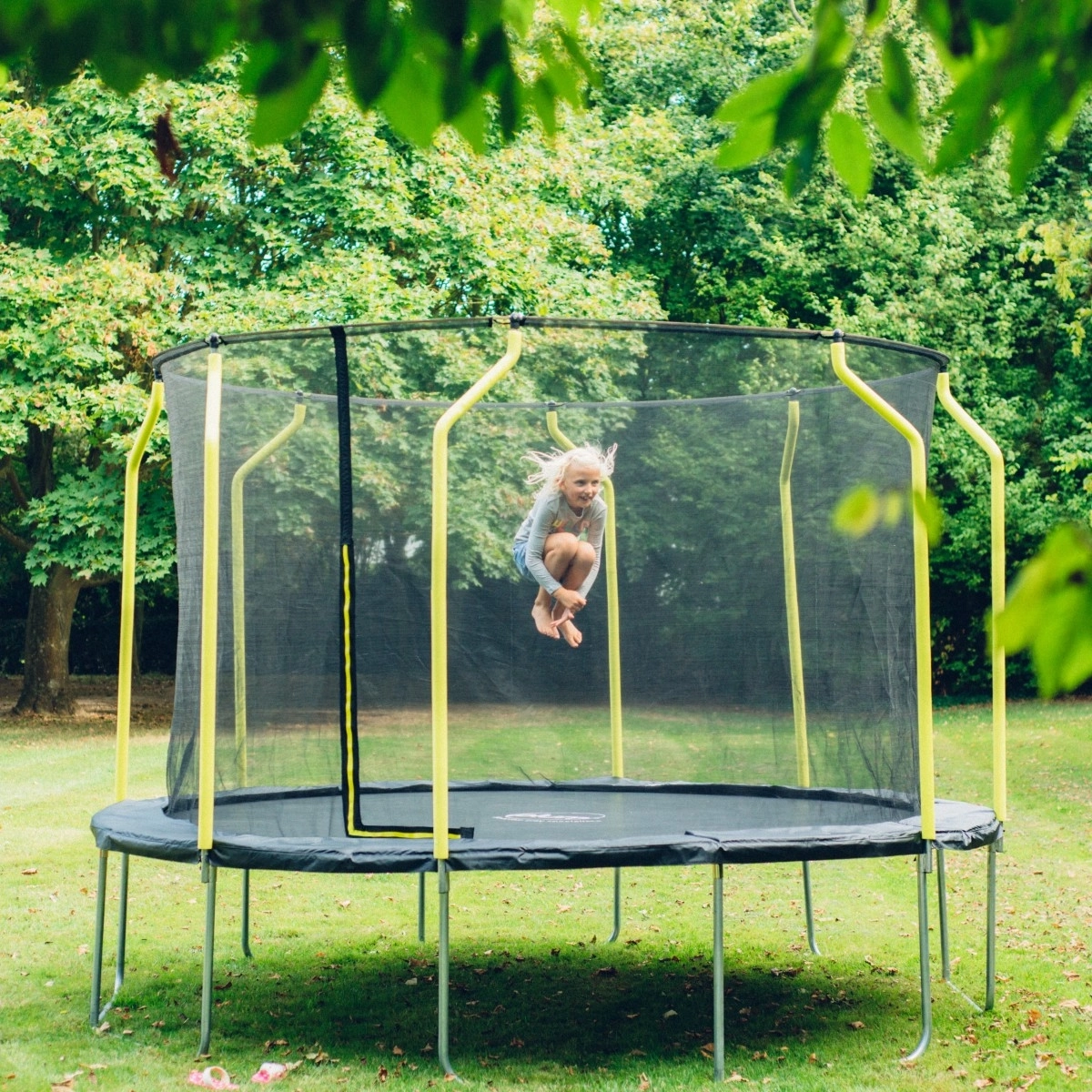 Plum 14Ft Wave Spring Safe Trampoline And Enclosure Multicolour 6Y+