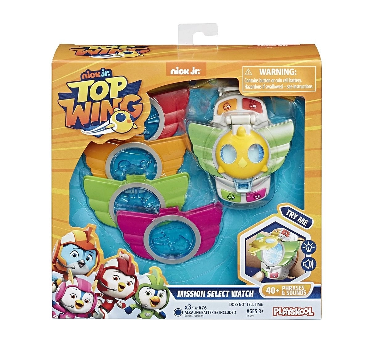 Playskool Top Wing Mission Select Watch With 40+ Lights, Sounds, And Badges Activity Toys for Kids age 3Y+ 
