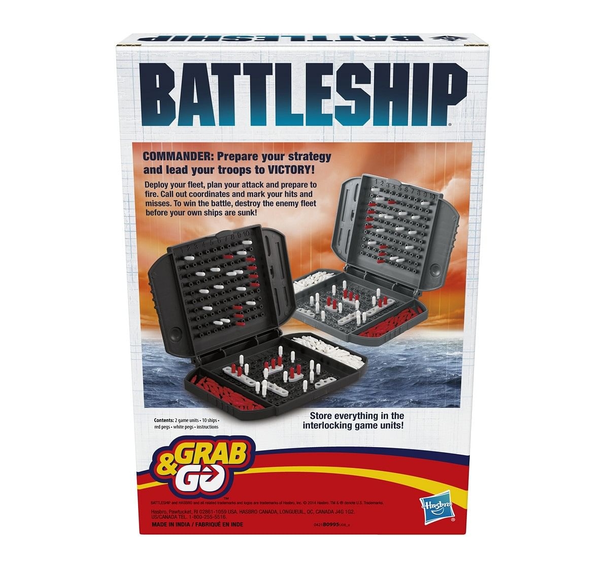 Hasbro Battleship Grab and Go Game Multicolor 8Y+