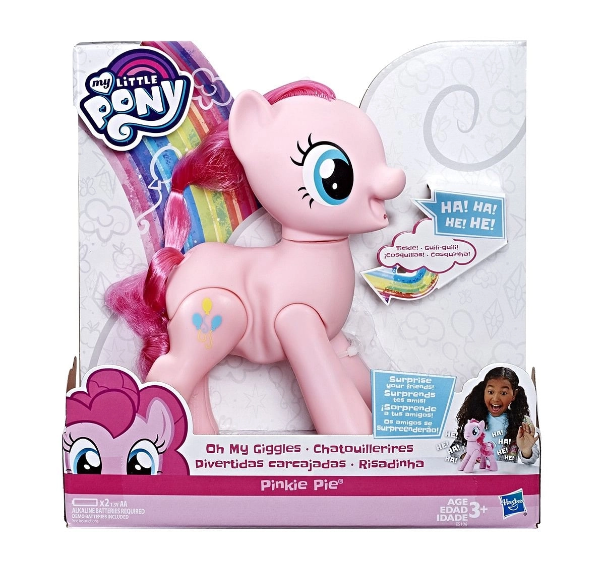 My Little Pony Toy Oh My Giggles Pinkie Pie -8-Inch Interactive Toy With Sounds And Movement Collectible Dolls for age 3Y+ 