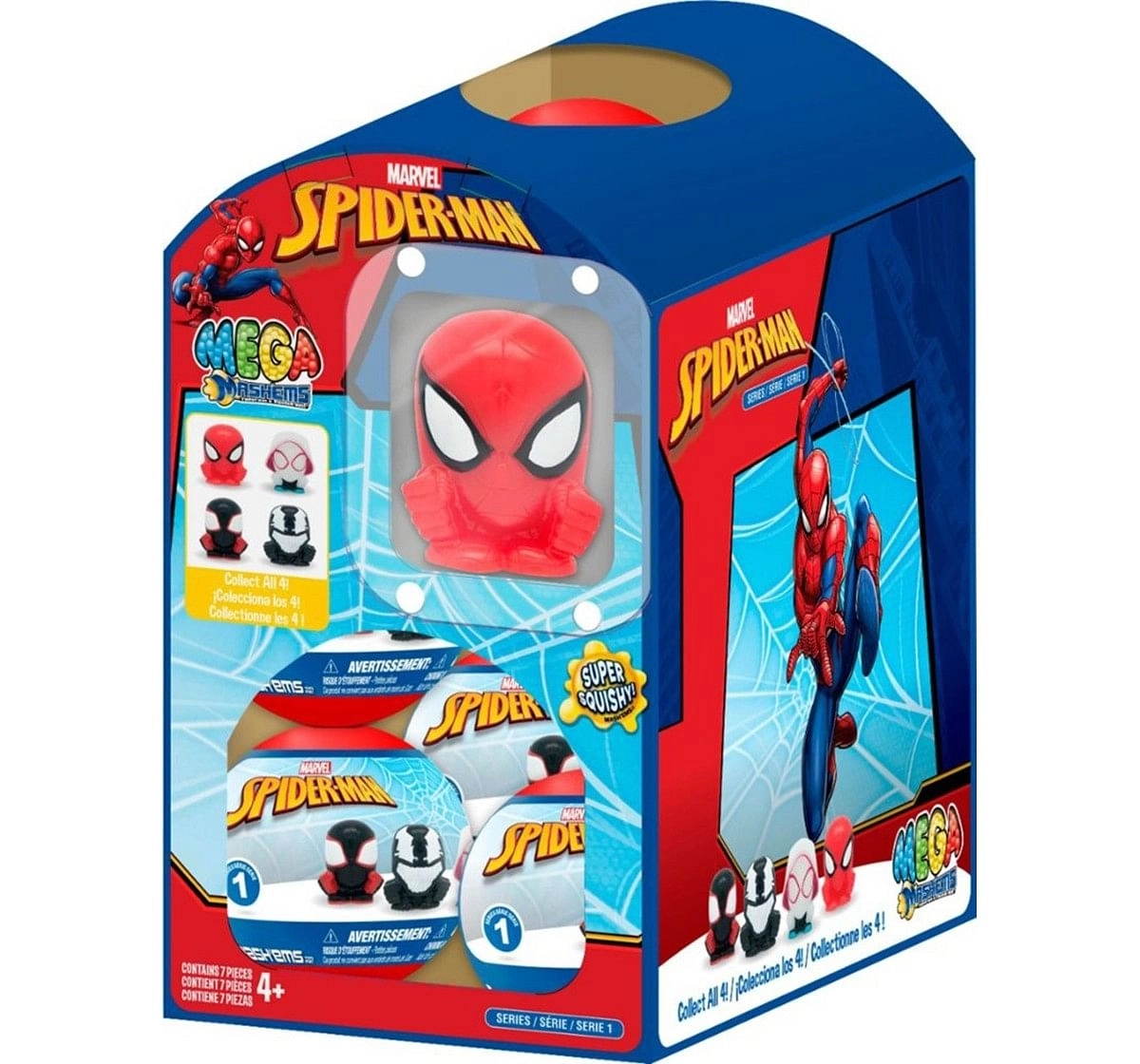 Mega Mash'Ems Squishy Spiderman S1 Toy Figures for Kids age 4Y+ 