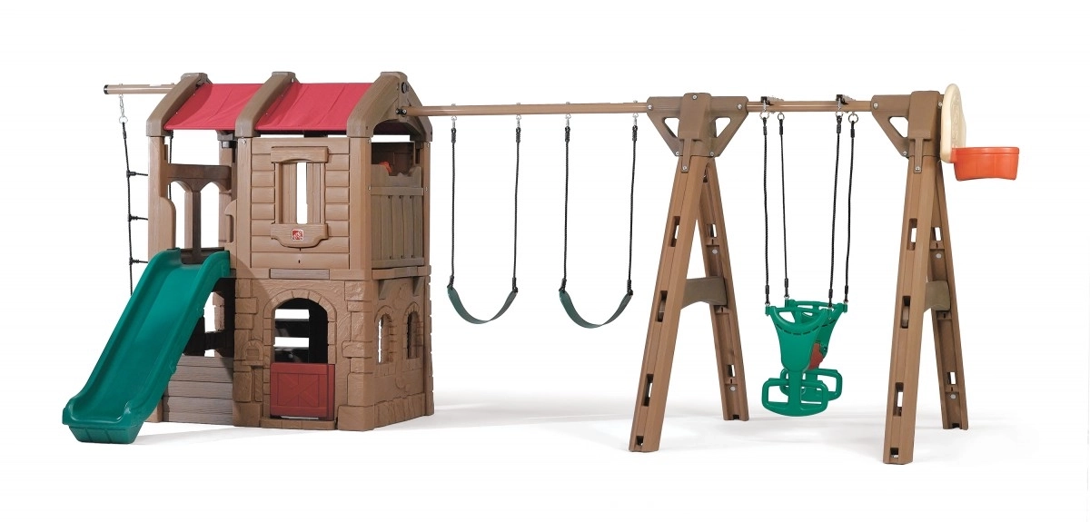 Step2 Naturally Playful Adventure Lodge Play Center With Glider Multicolour 3Y+