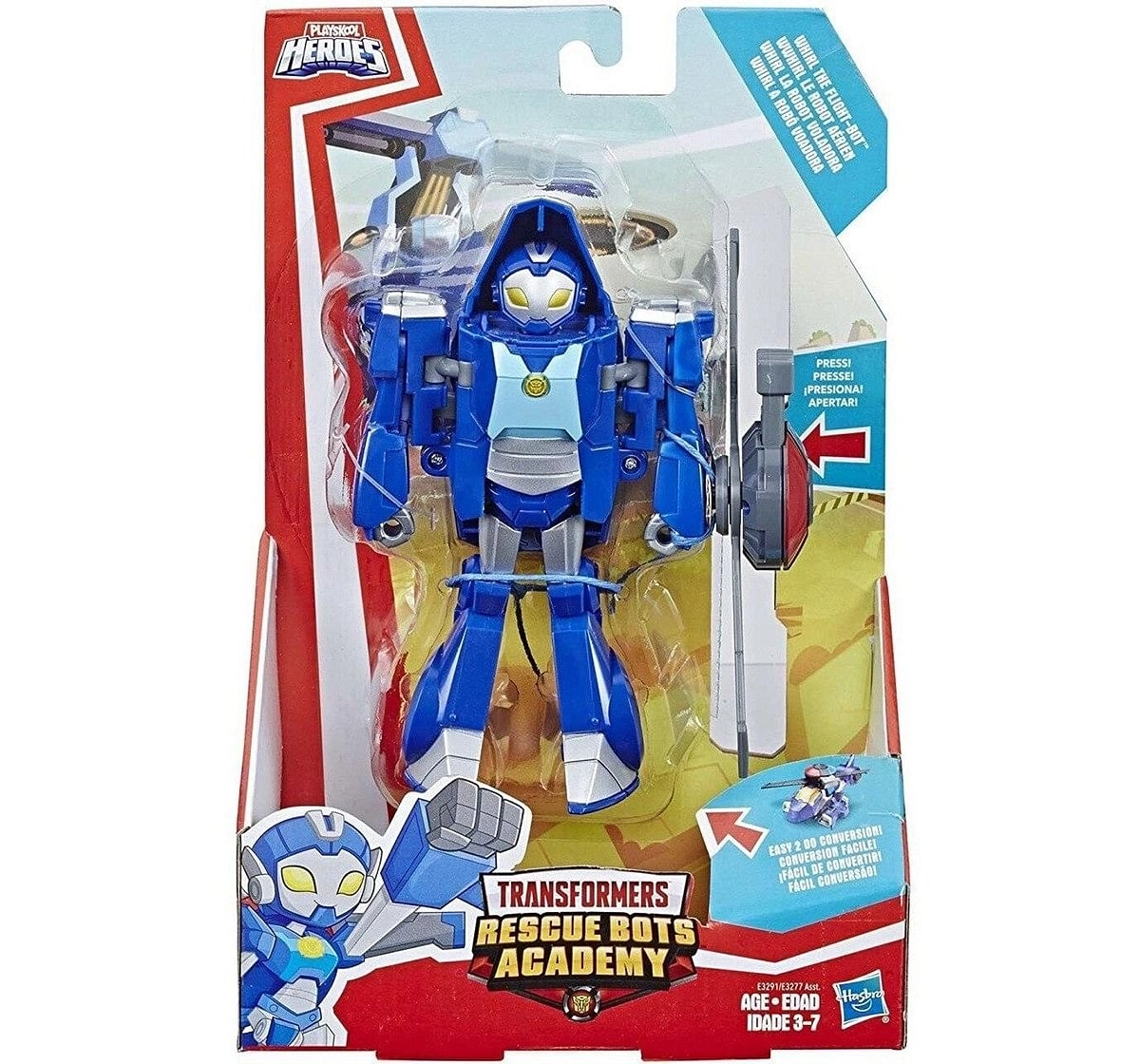 Playskool Heroes Rescue Bots Academy Hot Shot Converting Toy Robot, Assorted Activity Toys for Kids age 3Y+ 