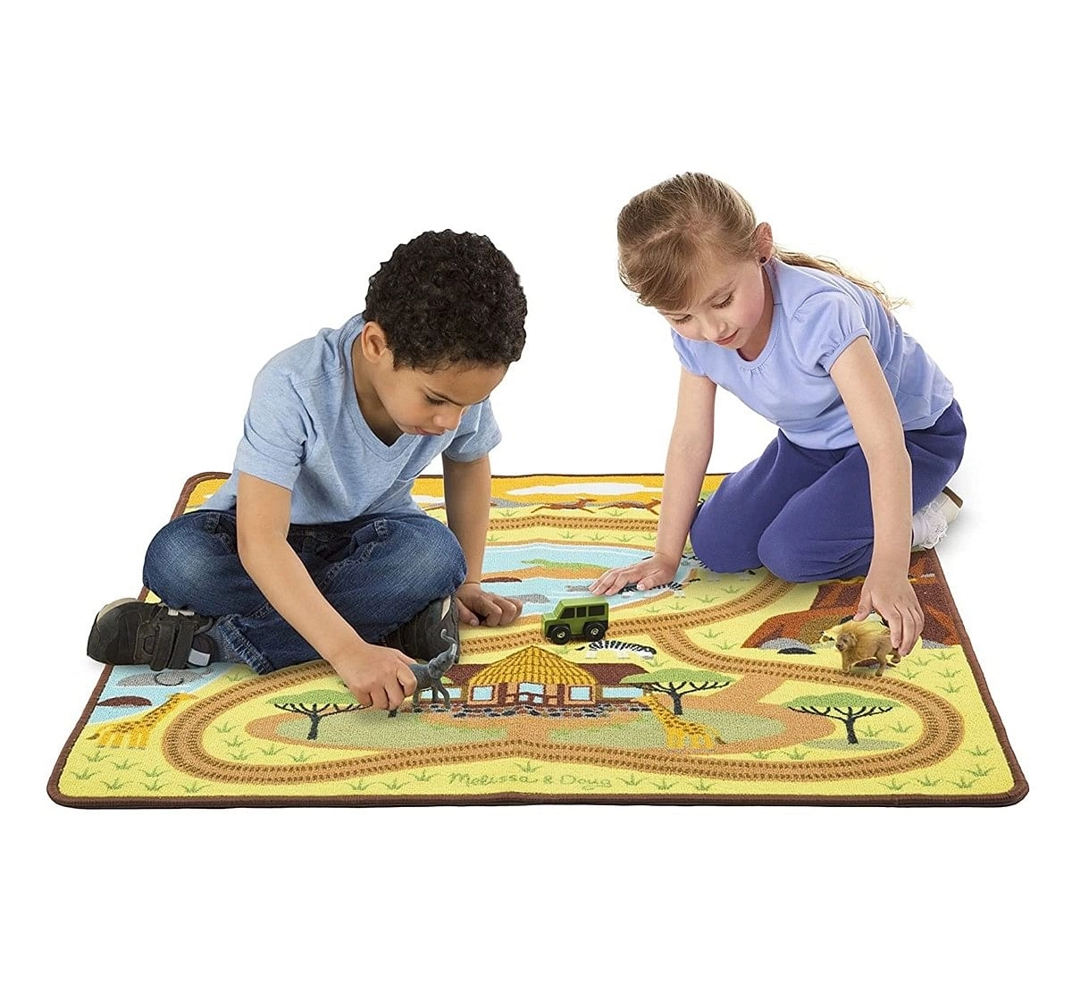 Melissa And Doug Round The Rails Train Rug Baby Gear for Kids age 3Y+ 