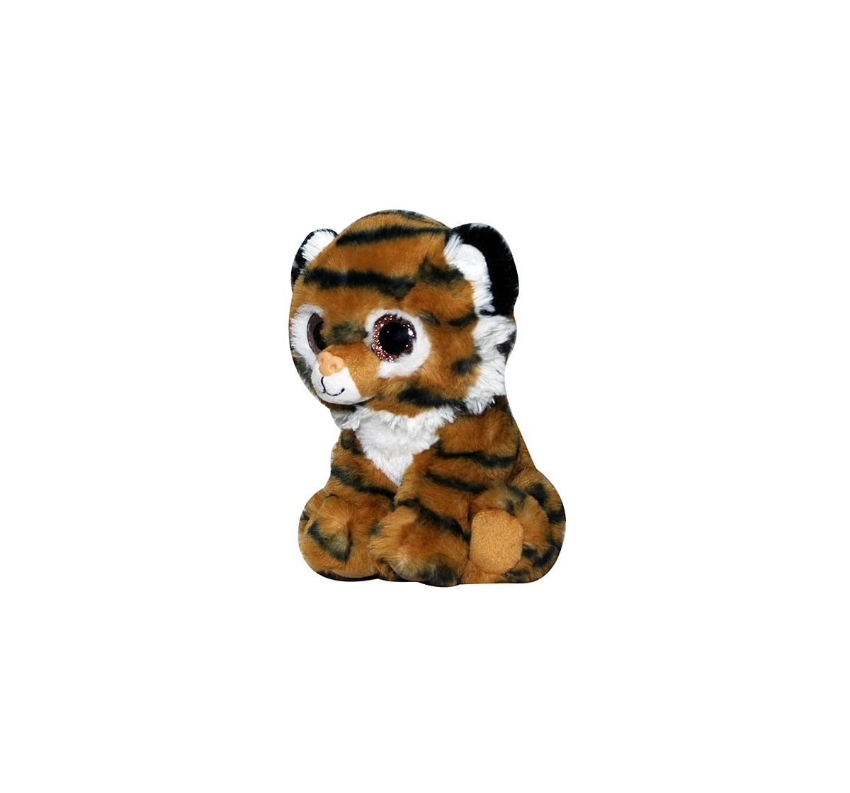 Softbuddies Big Eye Tiger Quirky Soft Toys for Kids age 3Y+ - 30 Cm (Brown)