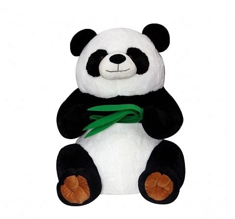 Softbuddies Panda with Bamboo Leaf, Quirky Soft Toys for Kids age 3Y+ 30 Cm 