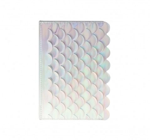Syloon Metallic - Mermaid White Holo Pu A5 Notebook Study & Desk Accessories for Kids age 5Y+ (White)