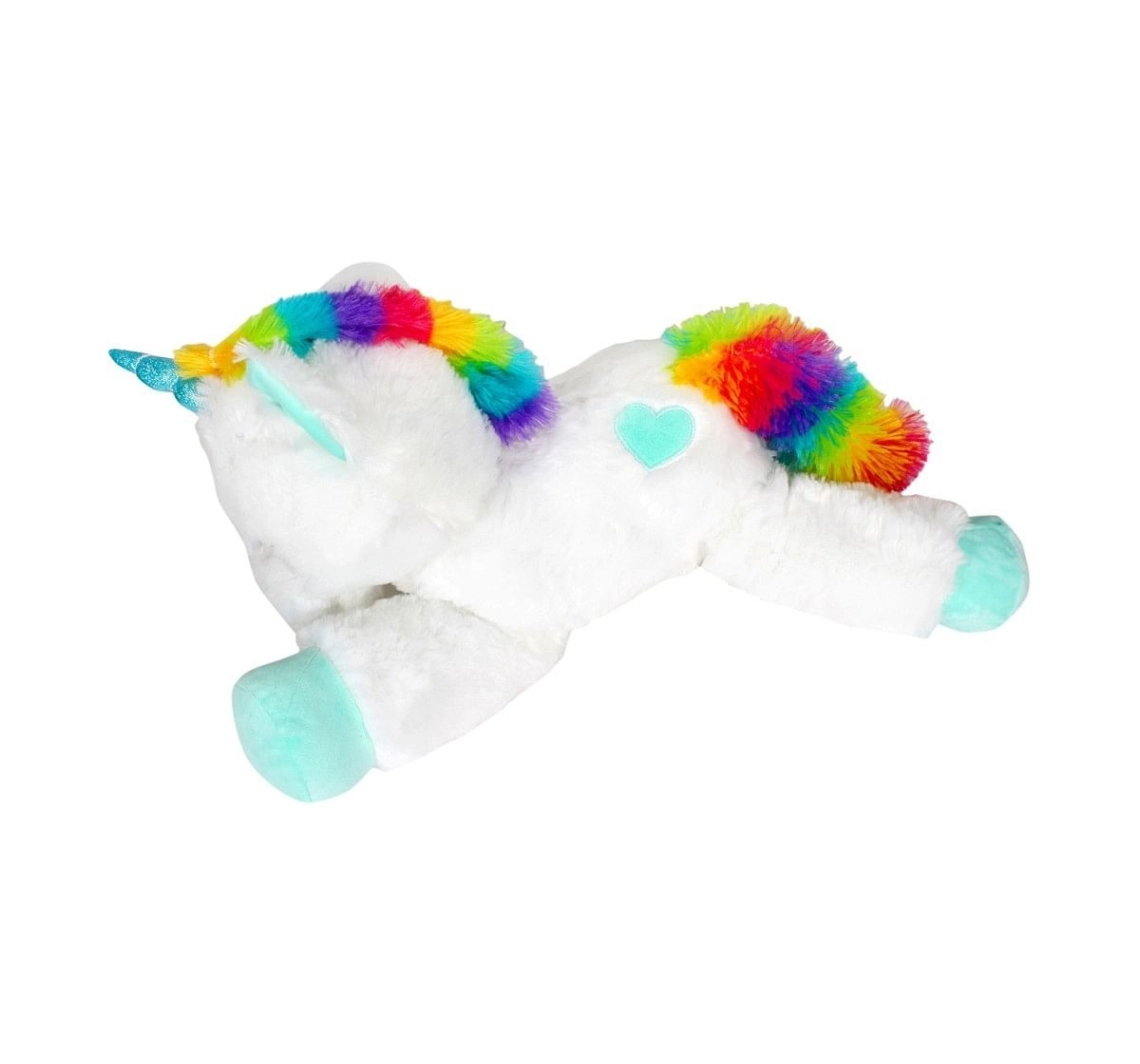 Fuzzbuzz Lying Unicorn Plush - White - 53Cm Quirky Soft Toys for Kids age 0M+ - 28 Cm (White)