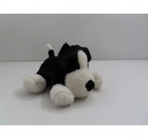 Fuzzbuzz Soft Lying Dog - Black - 33Cm Quirky Soft Toys for Kids age 0M+ - 15 Cm (Black)