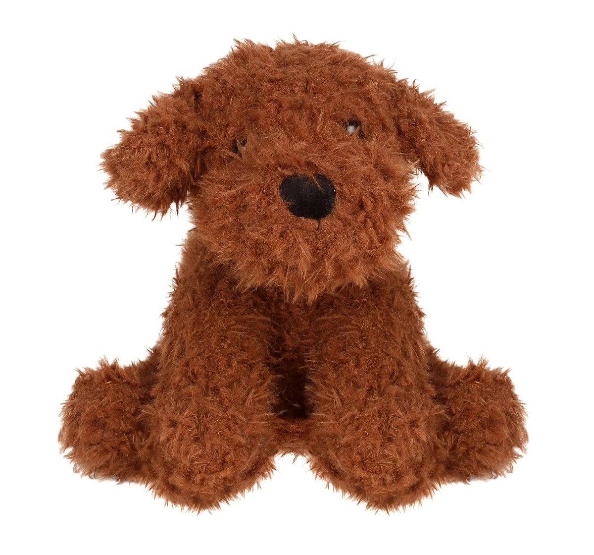 Fuzzbuzz Sitting Dog - Dark Brown - 25Cm Quirky Soft Toys for Kids age 0M+ - 25 Cm (Dark Brown)