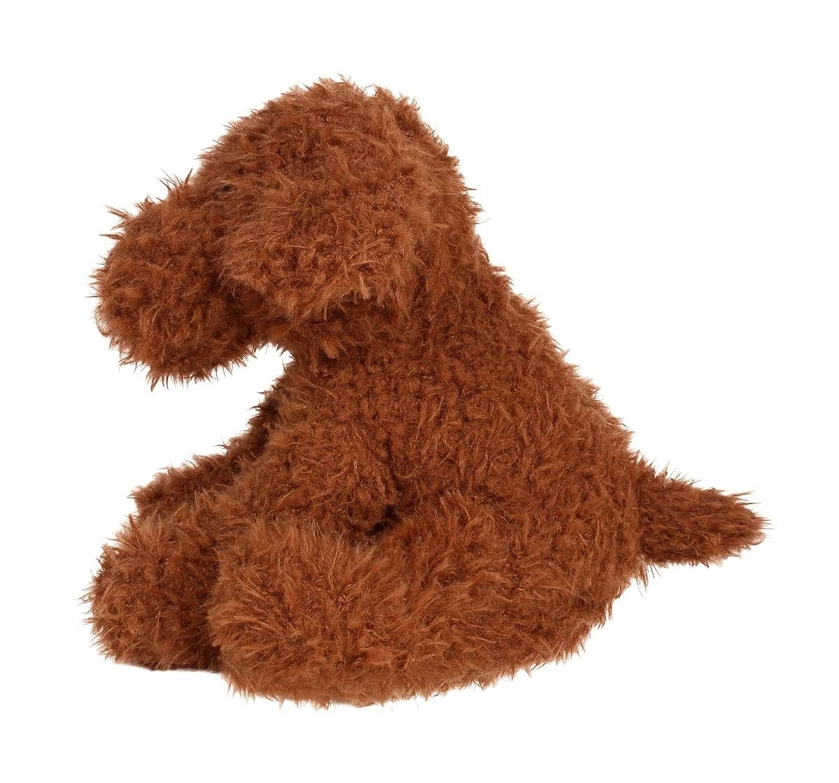 Fuzzbuzz Sitting Dog - Dark Brown - 25Cm Quirky Soft Toys for Kids age 0M+ - 25 Cm (Dark Brown)