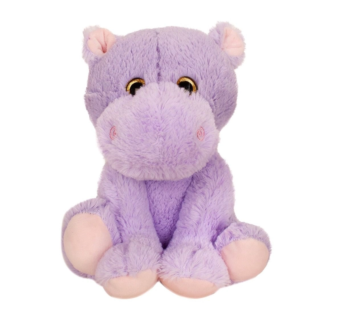 Fuzzbuzz Sitting Hippo - 25Cm Quirky Soft Toys for Kids age 0M+ - 25 Cm (Purple)