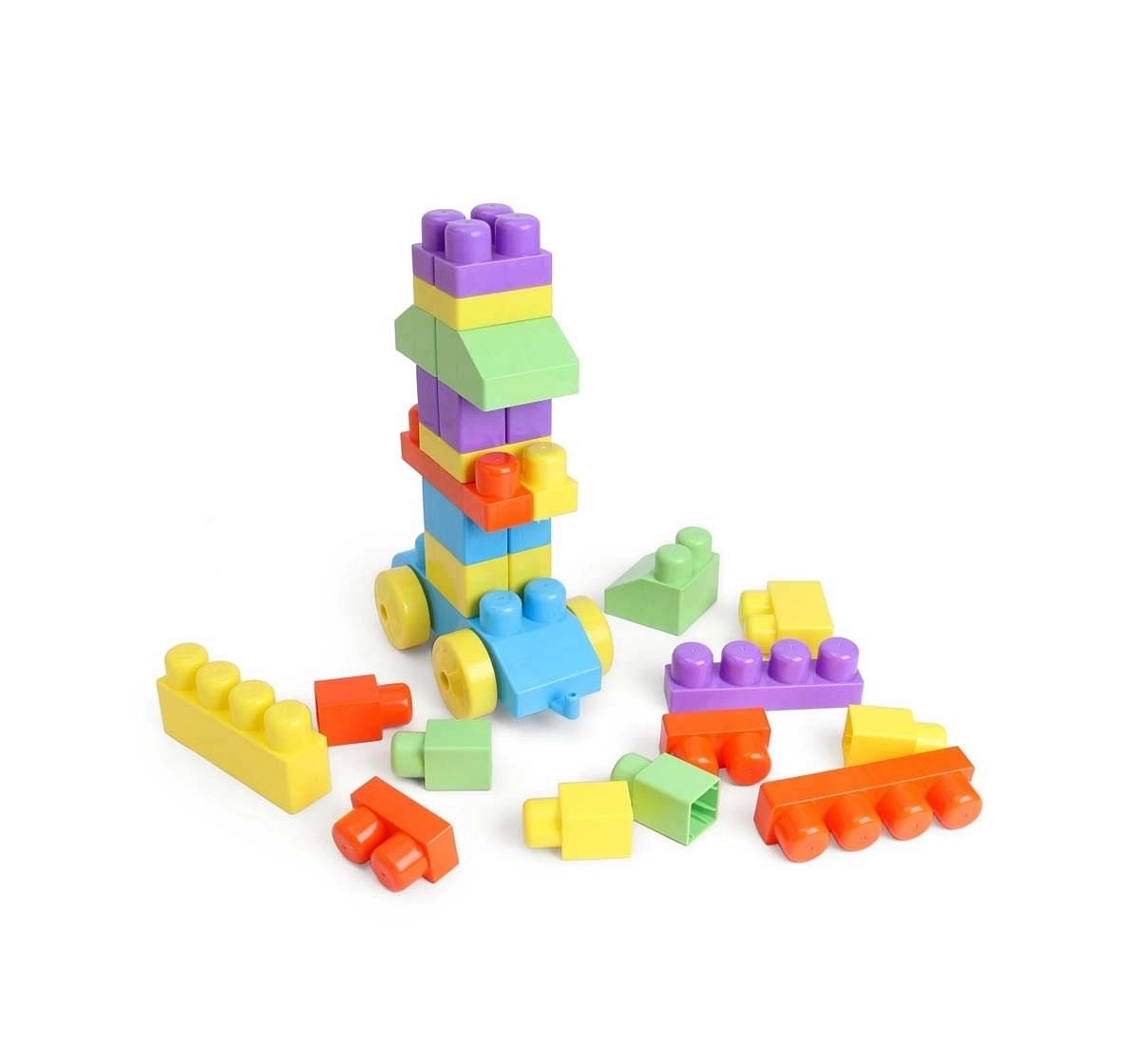 Peacock Jumbo Brix Stacking Set - 50 Pieces Generic Blocks for Kids age 6M+ 