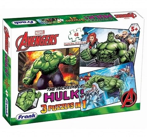 Frank Avengers The Incredible Hulk! 3 In 1 Puzzle Puzzles for Kids Age 5Y+