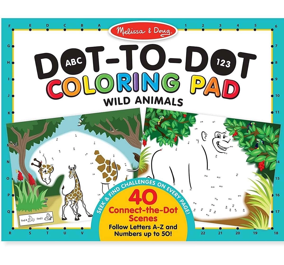 Melissa & Doug Abc 123 Dtd Wild Animals Diy Art & Craft Kits for Kids Age 3Y+