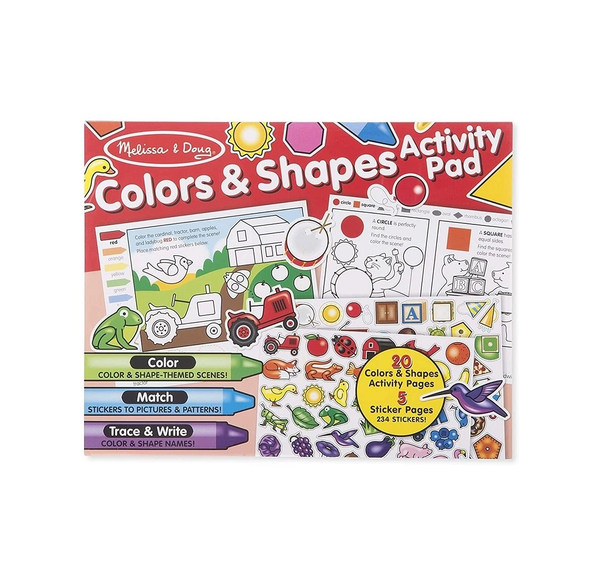 Melissa & Doug  Colors Shapes Act Pad DIY Art & Craft Kits for Kids age 3Y+ 