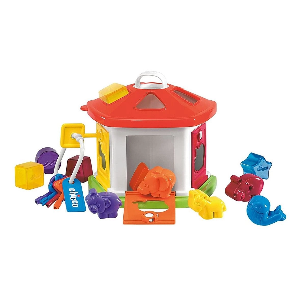 Chicco 2 in 1 Animal Cottage Shape Sorter Toy for Kids age 12M+