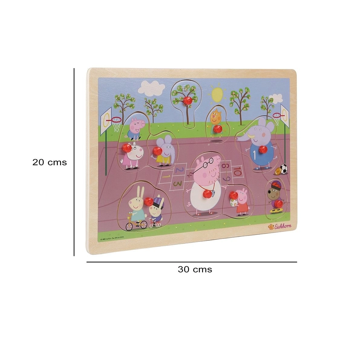 Peppa Pig Pin Puzzle Assorted Wooden Toys for Kids age 2Y+ 