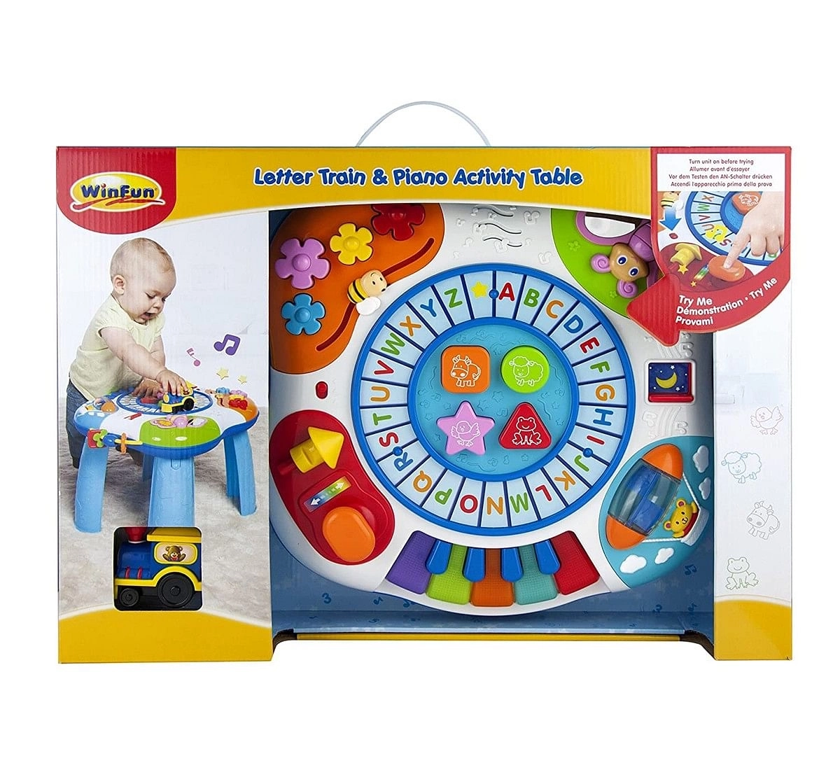 Winfun - Letter Train Piano Table  Baby Gear for Kids age 12M+ 