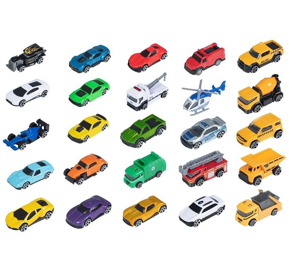 Ralleyz 3" Die Cast Car 25 Pack Assorted Vehicles Vehicles for Kids age 3Y+ 
