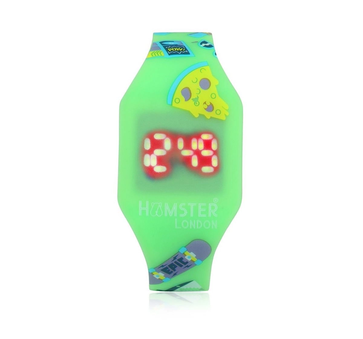 Hamster London Glow In The Dark Pizza Watch for Kids age 3Y+ (Green)